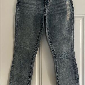Chic Maurices Charcoal Distressed Jeggings